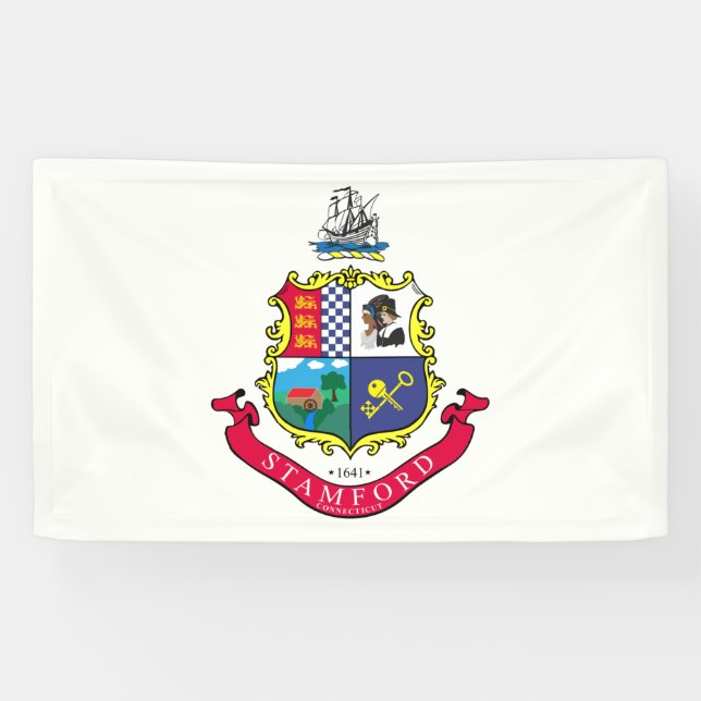 Flag of Stamford (Connecticut) Banner (Horizontal)