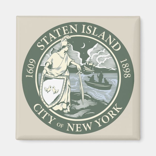 Flag of Staten Island (Borough of New York City) Magnet (Front)