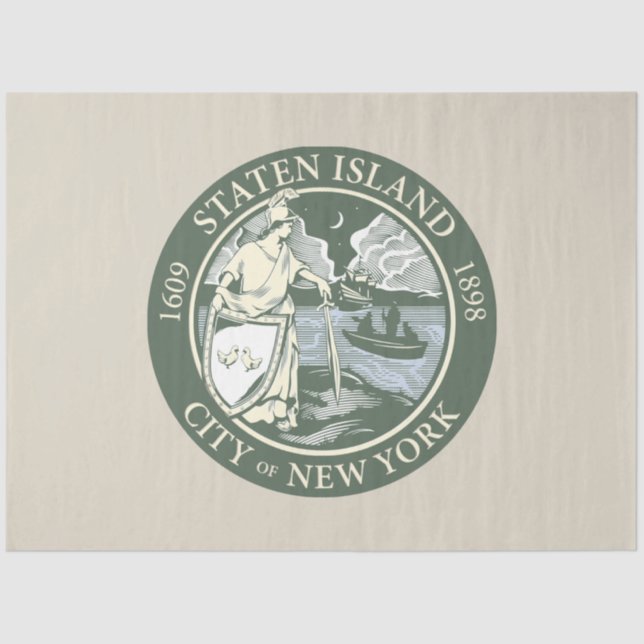 Flag of Staten Island (Borough of New York City) Tissue Paper (Front)