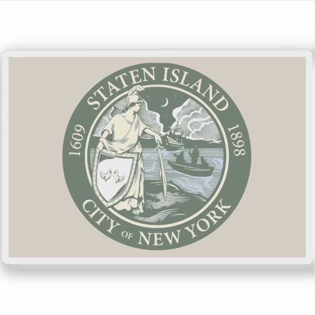 Flag of Staten Island, New York City, USA (Front)