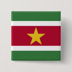 Flag of Suriname 15 Cm Square Badge