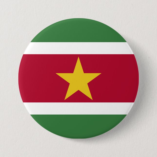 Flag of Suriname 7.5 Cm Round Badge (Front)