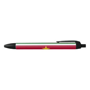 Flag of Suriname Black Ink Pen