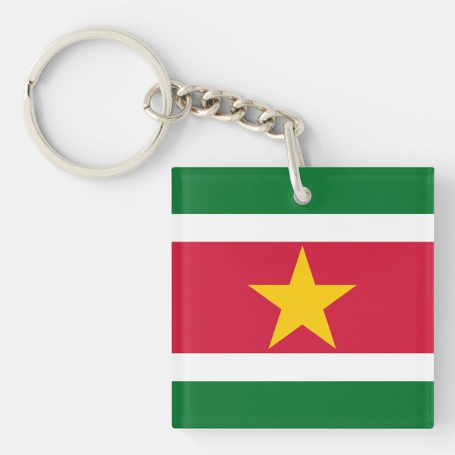 Flag of Suriname Keychain (Front)