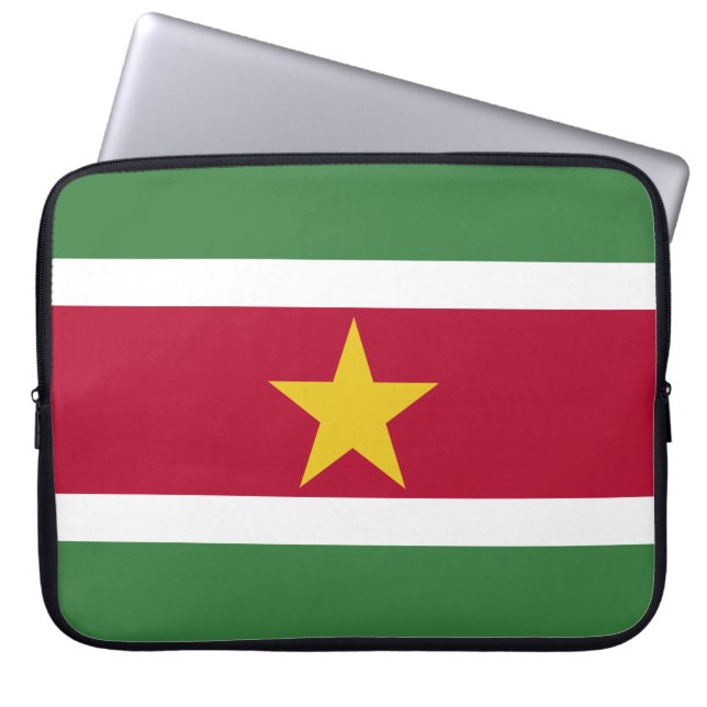Flag of Suriname Laptop Sleeve (Front)