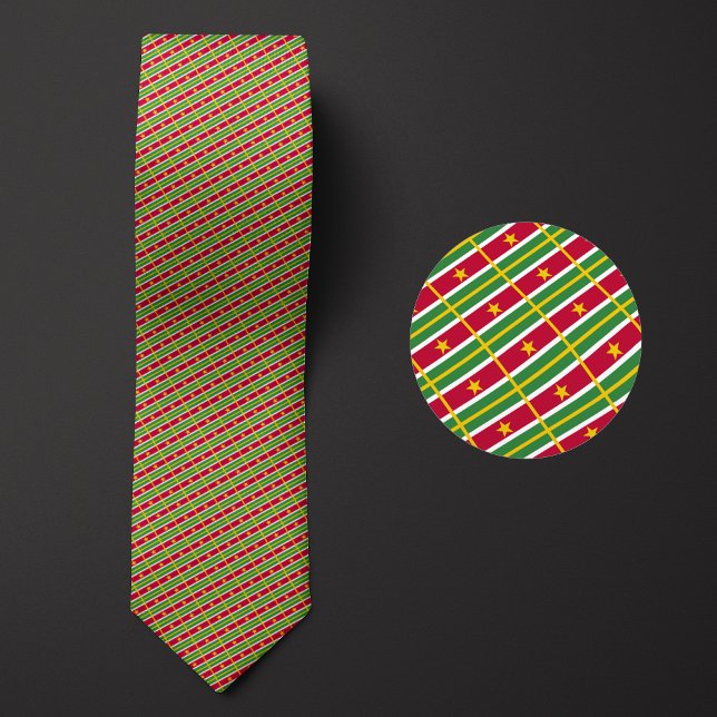 Flag of Suriname Pattern Tie (Creator Uploaded)