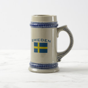 Flag of Sweden Beer Stein