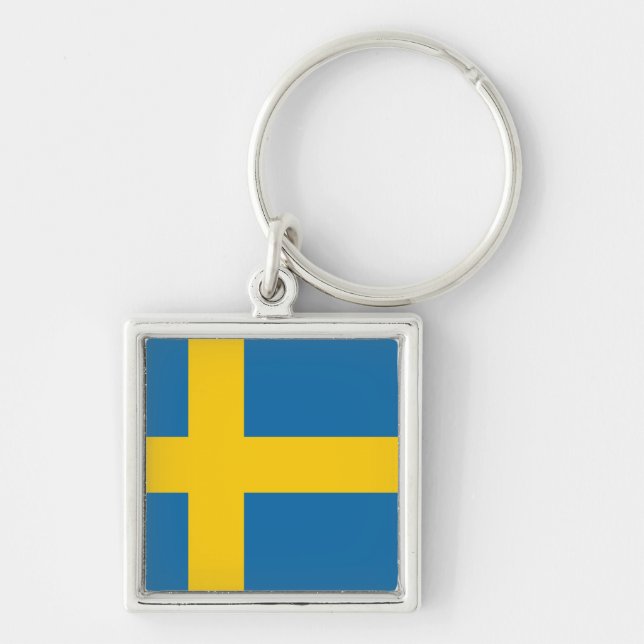 Flag of Sweden Key Ring (Front)