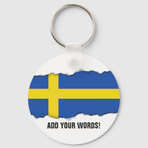 Flag of Sweden Key Ring