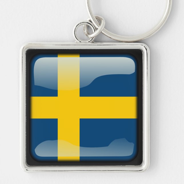 Flag of Sweden Key Ring (Front)