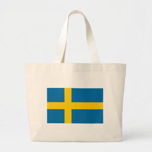 Flag of Sweden Large Tote Bag