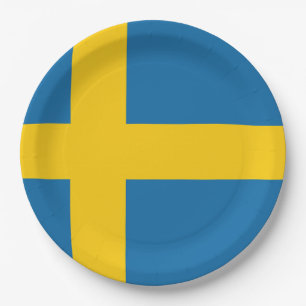 Flag of Sweden Paper Plate