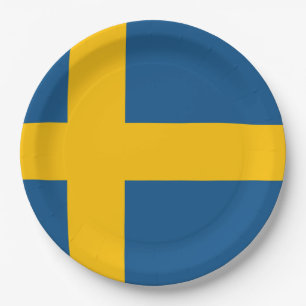 Flag of Sweden Paper Plate