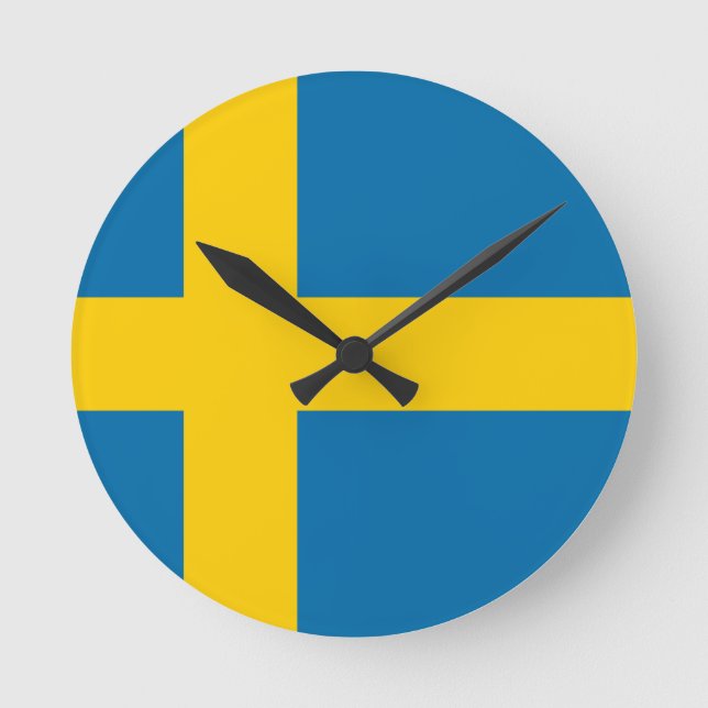 Flag of Sweden Round Clock (Front)