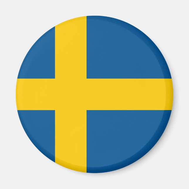 Flag of Sweden Round Magnet (Front)