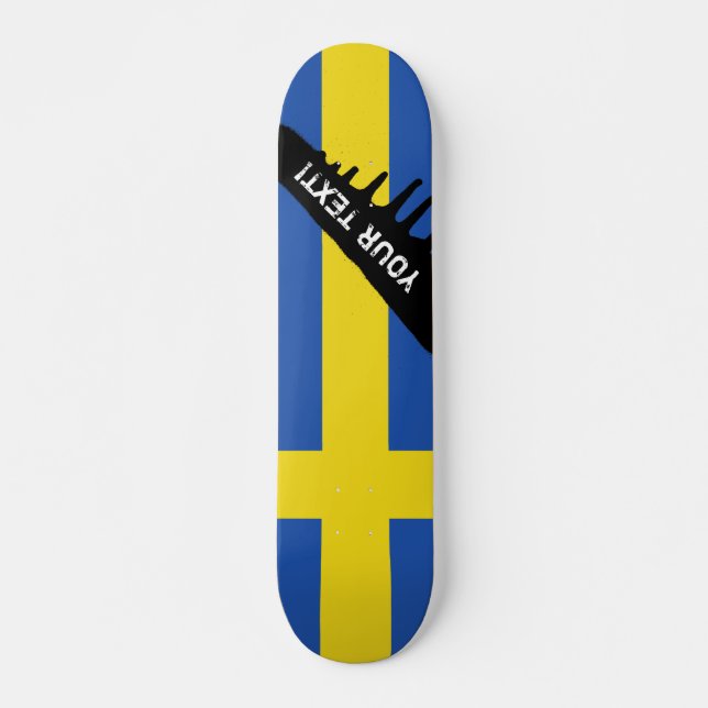 Flag of Sweden Skateboard (Front)