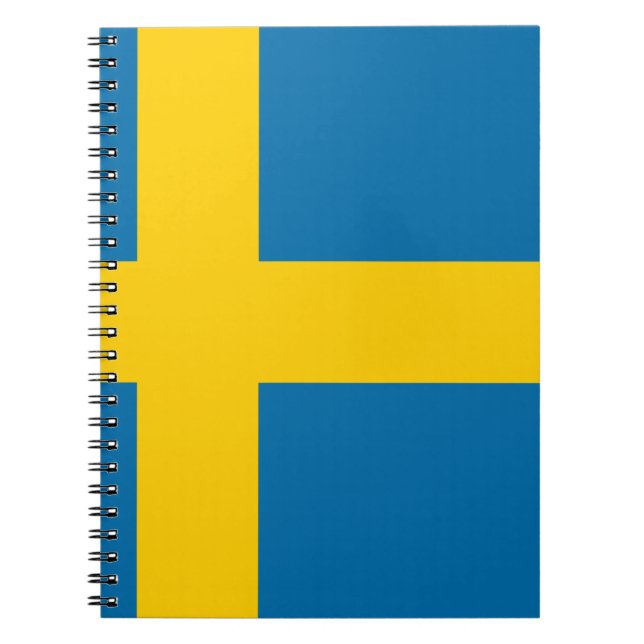 Flag of Sweden Spiral Notebook (Front)