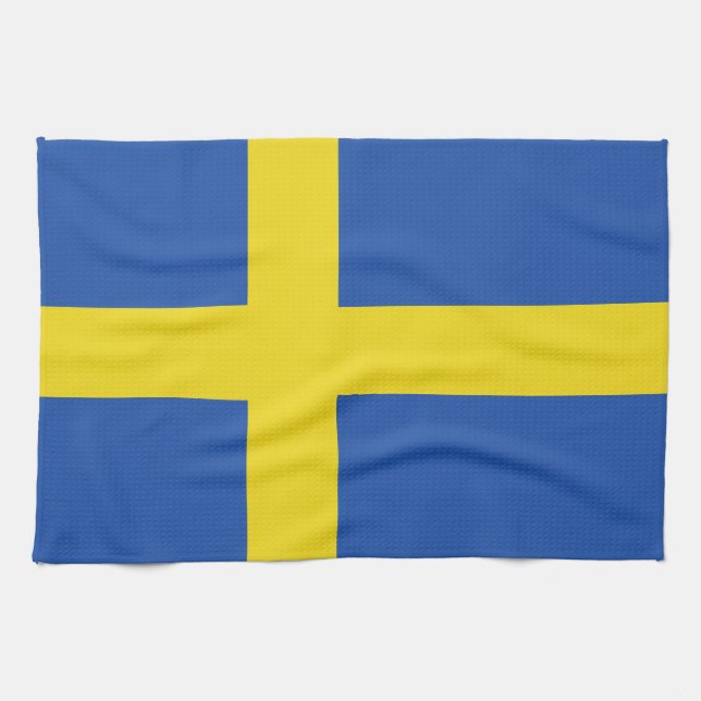 Flag of Sweden Tea Towel (Horizontal)