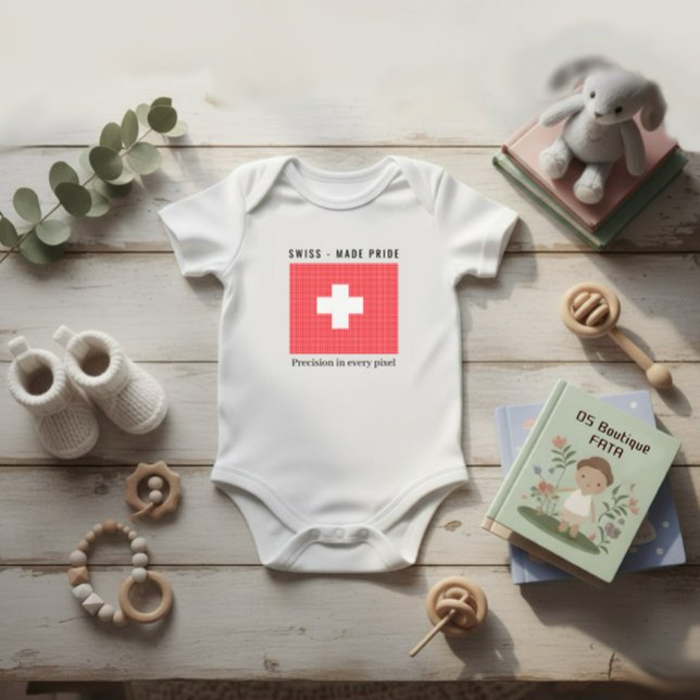 Flag of Switzerland Baby Bodysuit (Creator Uploaded)