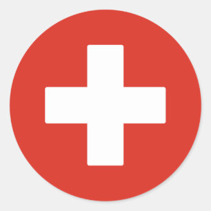 Flag of Switzerland Classic Round Sticker