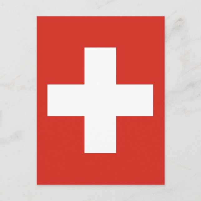 Flag of Switzerland - Die Nationalflagge der Schwe Postcard (Front)