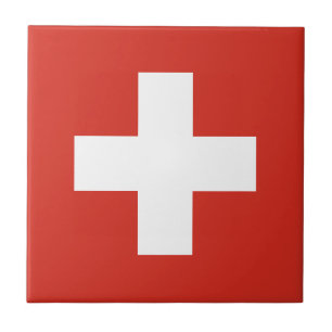 Flag of Switzerland - Die Nationalflagge der Schwe Tile