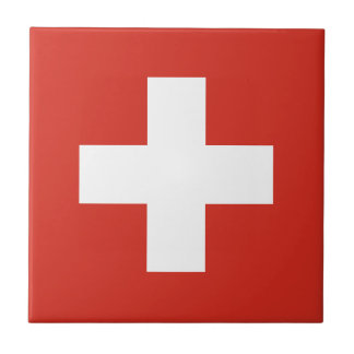 Flag of Switzerland - Die Nationalflagge der Schwe Tile