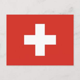 Flag of Switzerland Die Nationalflagge der Schweiz Postcard