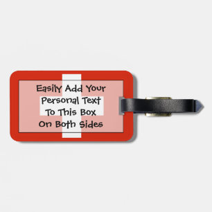 Flag of Switzerland Easy ID Personal Luggage Tag