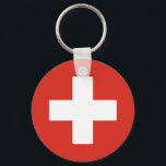 Flag of Switzerland Key Ring<br><div class="desc">Flag of Switzerland</div>
