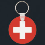 Flag of Switzerland Key Ring<br><div class="desc">Flag of Switzerland</div>