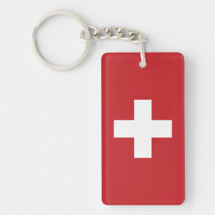 Flag of Switzerland Key Ring
