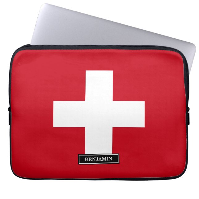 Flag of Switzerland Laptop Sleeve (Front)