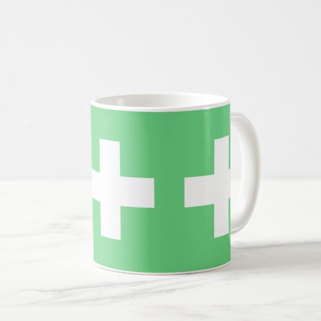 Flag of Switzerland modified - Switzerland - Suiss Coffee Mug (Front Right)