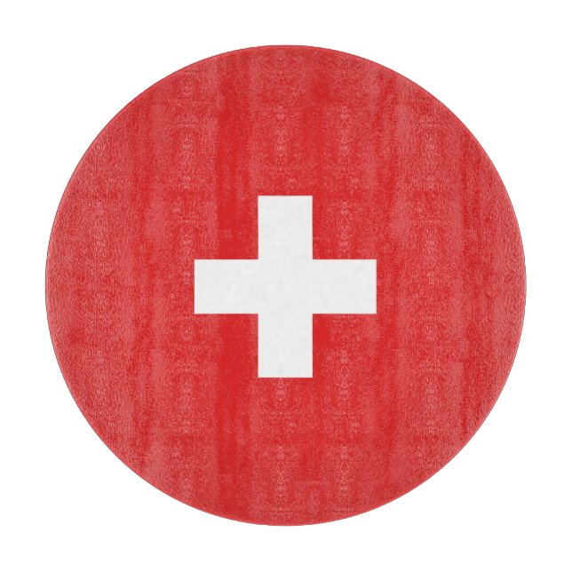Flag of Switzerland modified - Switzerland - Suiss Cutting Board (Front)