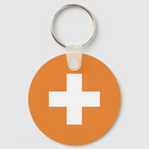 Flag of Switzerland modified - Switzerland - Suiss Key Ring