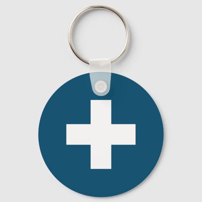 Flag of Switzerland modified - Switzerland - Suiss Key Ring (Front)