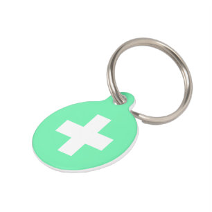 Flag of Switzerland modified - Switzerland - Suiss Pet Tag
