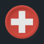 Flag of Switzerland Paper Plates<br><div class="desc">Flag of Switzerland Paper Plates</div>