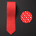 Flag of Switzerland Pattern Tie<br><div class="desc">Flag of Switzerland Pattern Necktie highlights the national colours of the country from a distance by employing a clever angled design. Upon closer inspection,  the seamless repeatable pattern of tiny flags showcases the country's national banner in an aesthetically pleasing way.</div>