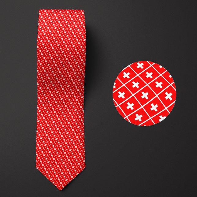 Flag of Switzerland Pattern Tie (Creator Uploaded)