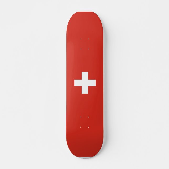 Flag of Switzerland skateboard (Front)