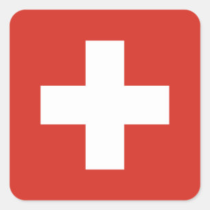 Flag of Switzerland Square Sticker