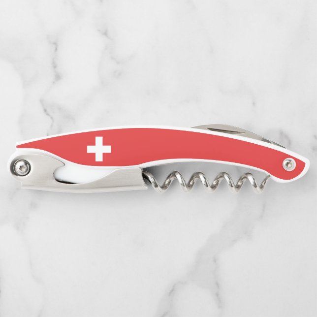 Flag of Switzerland - Switzerland - Suisse - Svizz Corkscrew (Front)