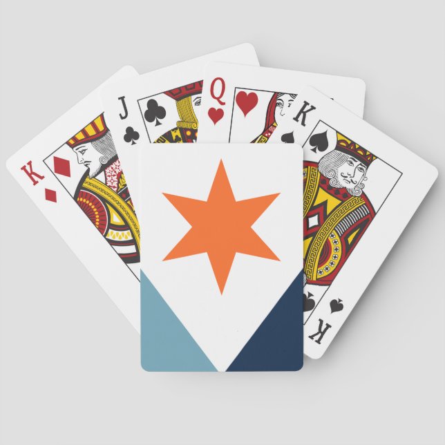 Flag of Syracuse, New York Playing Cards (Back)