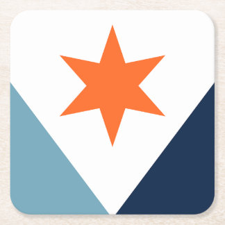 Flag of Syracuse, New York Square Paper Coaster