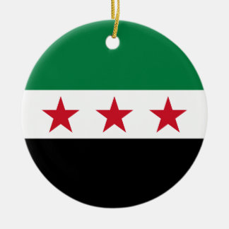 Flag of Syria (December 2024) Ceramic Tree Decoration