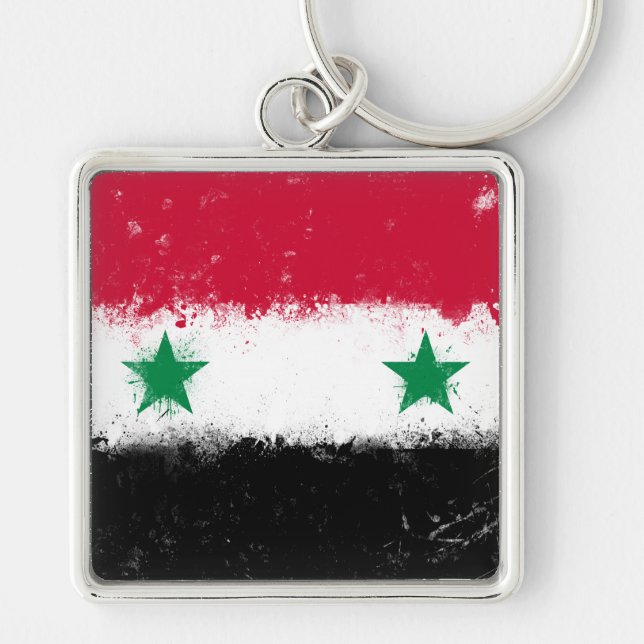 Flag of Syria Key Ring (Front)