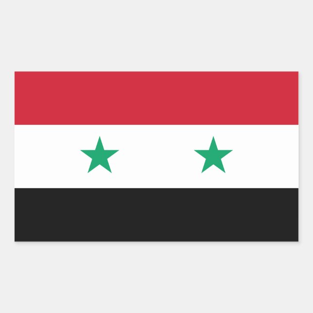 Flag of Syria Rectangular Sticker (Front)