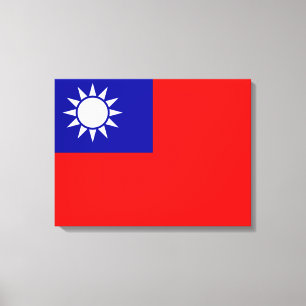 Flag of Taiwan Canvas Print
